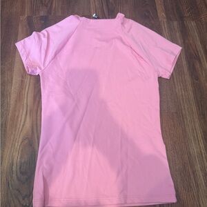 Zara Pink Fitted Polo T-Shirt Short Sleeve